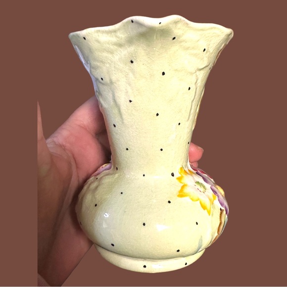 VINTAGE 1950s JAMES KENT JEANETTE PATTERN (#2973) SMALL FLORAL DESIGN VASE - Picture 7 of 9